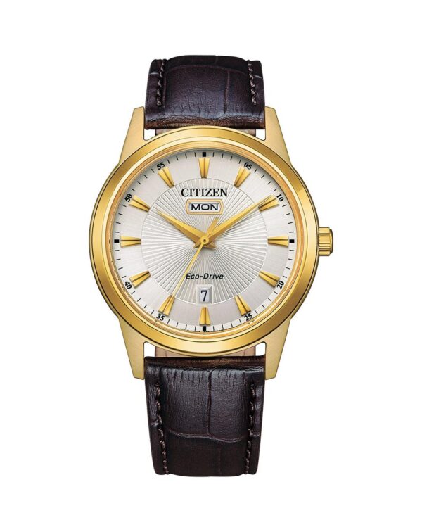 RELOJ CITIZEN ANALOGO VARON PREMIUM ECO-DRIVE CORREA CUERO AW0102-13A